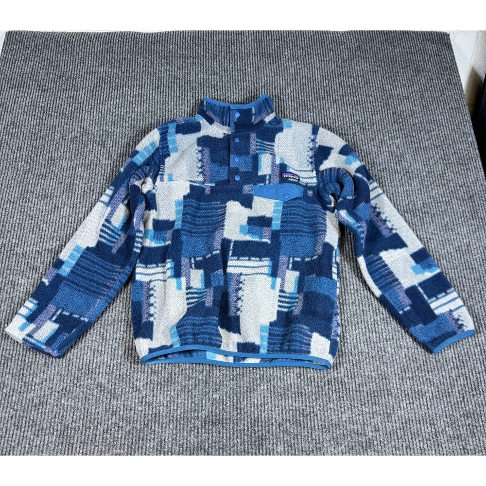 Patagonia Lightweight Synchilla Snap T Pullover Geometric Aztec Womens Small